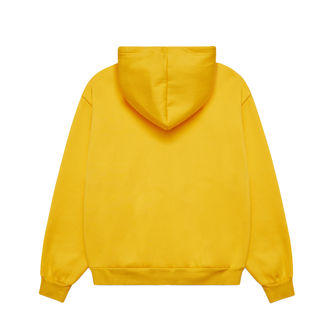 Reversible Zip-Up Hood Yellow/Cream Waffle